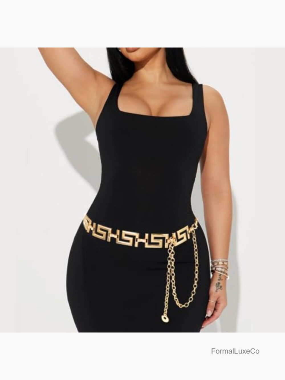 Waist Chain for Women Metal Belly Belt Adjustable Dress Vest Jeans - Picture 3 of 7